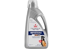 Bissell CrossWave PET PRO OXY Multi-Surface Formula, 4019G, 80 oz, Removes Stuck-On Stains like Dirt, Grease, and Grime from Sealed Hard Floors and Grout, Patented Odor Elimation Technology