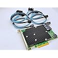 YiBaoTong SAS9300-16i LSI 9300-16i16-Port 12Gb/s SAS-3 SAS/SATA PCIe HBA IT Model ZFS TrueNAS UnRAID 4*SFF-8643 SATA Cable