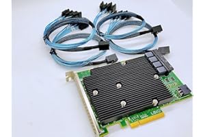 YiBaoTong SAS9300-16i LSI 9300-16i16-Port 12Gb/s SAS-3 SAS/SATA PCIe HBA IT Model ZFS TrueNAS UnRAID 4*SFF-8643 SATA Cable