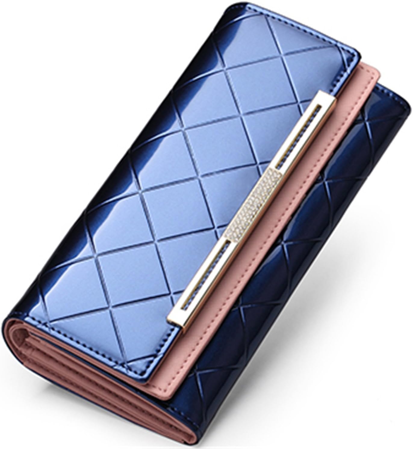A5juznjanm Luxury Wallet Wallet Female Patent Leather Party Purse Sale Wallet Women Purse Women Shiny Women Purse Blue