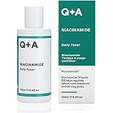 Q+A Niacinamide Daily Toner for Face (100ml), Pore Refining and Hydrating Face Toner with Hyaluronic Acid and Aloe Vera, Fragrance Free Skincare, Helps Calm Redness and Blemishes