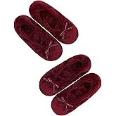 DICUIRD Women's Ballerina Slippers Lightweight House Slippers with Stretchable Heel Design