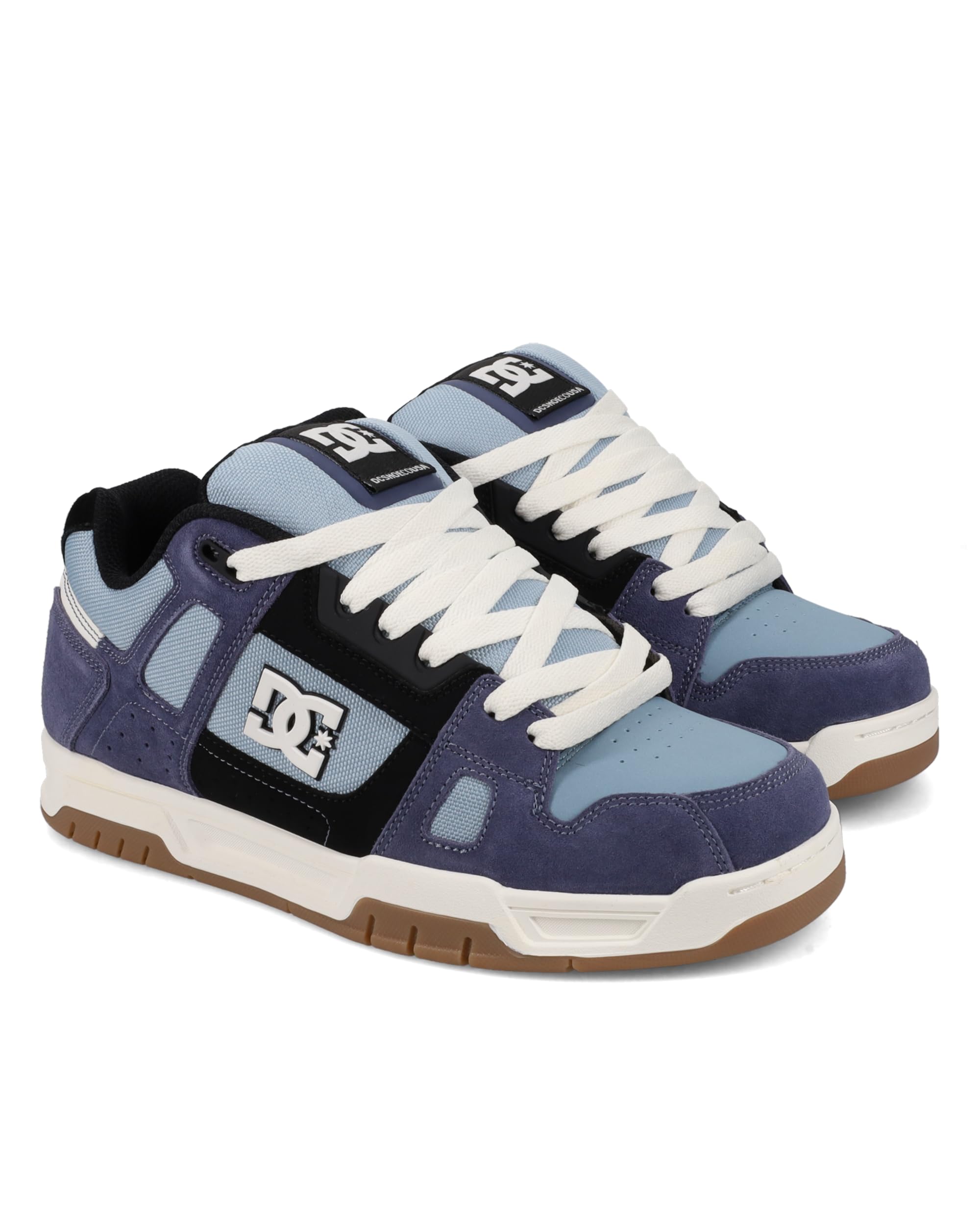 DC Shoes Men's Stag Sneaker, Navy/Blue, 7