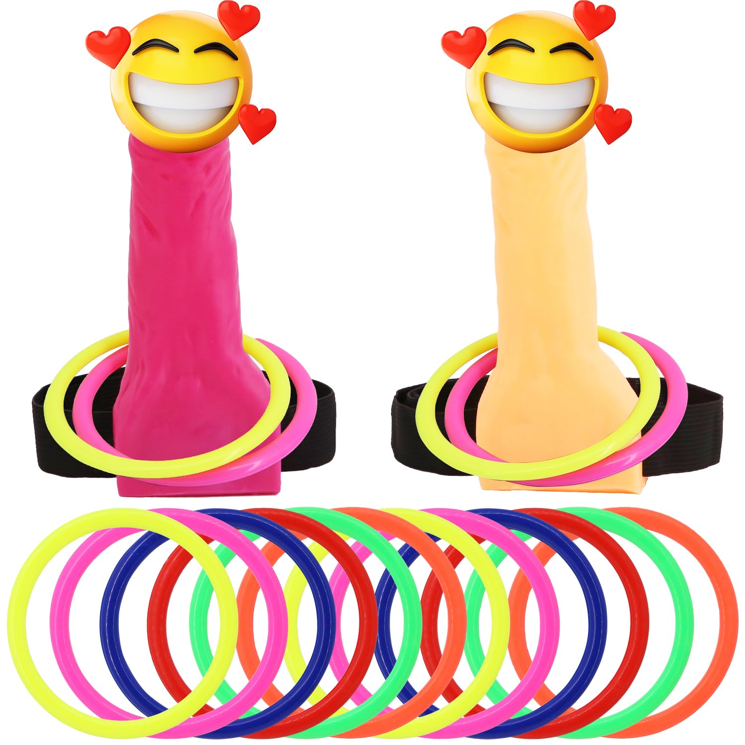 14PCS Toss Party Games for Adults, Hen Party Games for Adults, Girl Night Out Party Games Tossing Ring, Bachelorette Party Favor for Bridal Shower Decoration