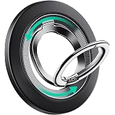 ESR for MagSafe Phone Grip for iPhone 18 Pro/Pro Max/Duo, Phone Ring Holder | 360&deg; Rotation Magnetic Phone Grip, Dual-Side Phone Stand for iPhone 17-12, MagSafe Accessories, Black(2 Metal Rings Included)
