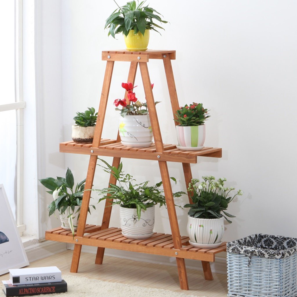 Estantería para Plantas / Soporte de flores Balcón de madera ...