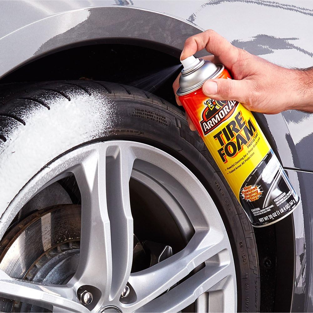 Armor All Car Wash and Cleaner Kit (4 Items) - 2pc Glass Wipes & Protectant with Wax & Wash Concentrate and Tire Shine Foam, 13703C: Automotive