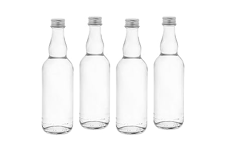 casa-vetro 20 Stück BOR-TR-100 ml Kleine Flaschen Glasflaschen Saftflaschen Likörflaschen Schnapsflaschen mit Schraubverschlu