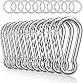 Sprookber Aluminum Carabiner, Caribeener Clips, Spring Snap Hook for Keychain Clip, Set of 10
