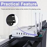 JXMTSPW TV Top Shelf Screen Adjustable Monitor Bracket 2pcs Black 300x125mm view 9