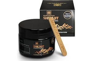 POWERZOD Himalayan Shilajit Resin – Mineral Supplement with Fulvic Acid, Natural Resin Form (50 Grams)