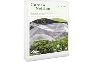 AIRSTAR Garden Netting, Plant Covers 8x24 Ft Ultra Fine Mesh Protection Netting for Vegetable Plants Fruits Flowers Crops Greenhouse Row Cover Raised Bed Barrier Screen Birds Animals Protection Net Cover