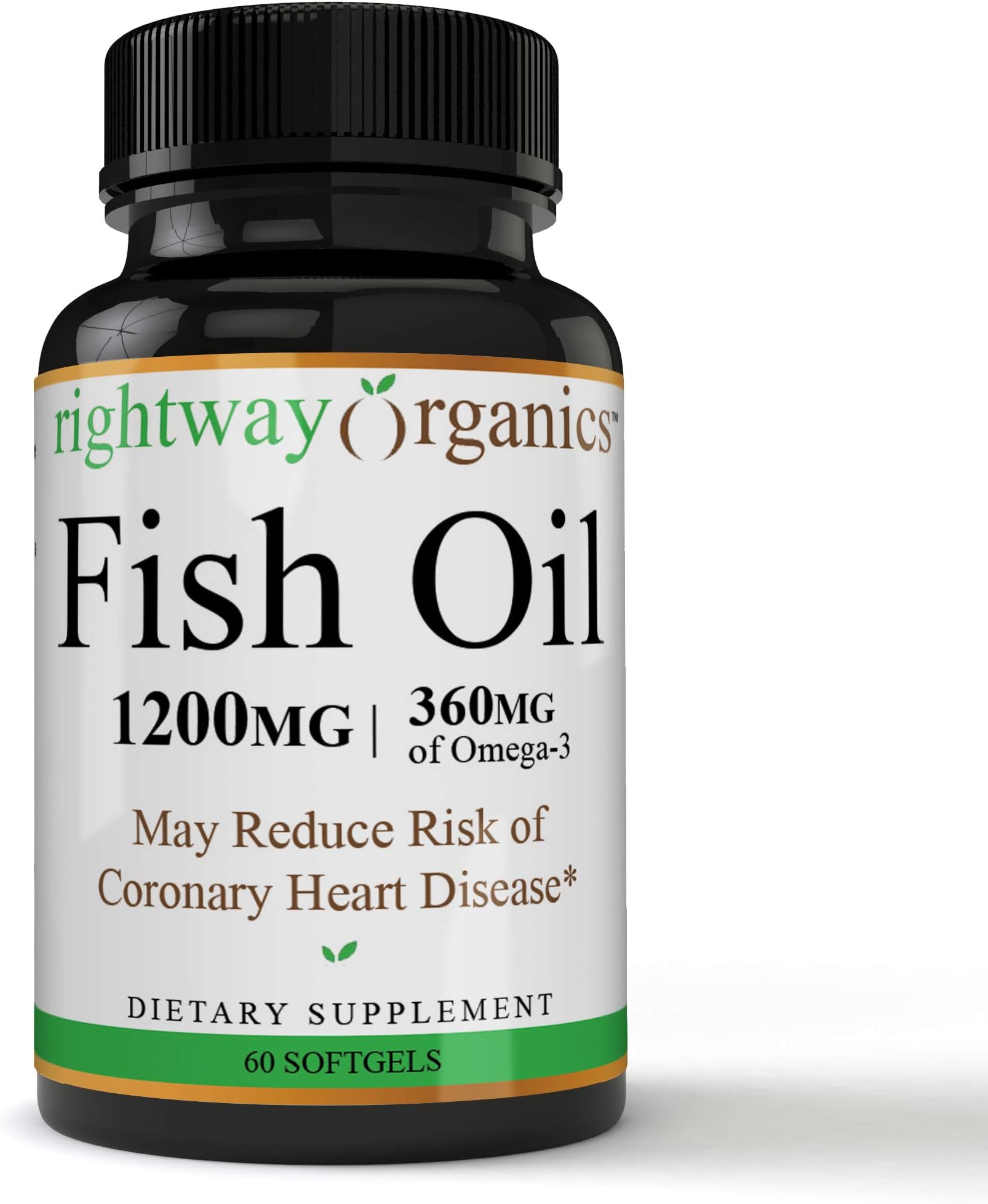 Authentic Ultra Pure Fish Oil Omega-3 1,200mg Premium Quality, Ocean Wild Catch, Superior EPA, DHA, Burp-Less, Non-GMO, Gluten Free