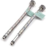 Xcel Home 2 x M10 x 1/2 Flexible Tap Connectors 200mm Braided