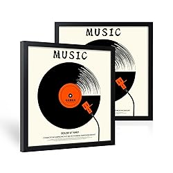 ccdcc 12.6x12.6 Vinyl Record Frame 2 Pack, Black