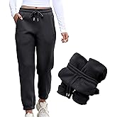 SeeLuNa Womens Fleece Lined Sweatpants Drawstring Elastic Waistband Winter Warm Joggers Pants with Pocket