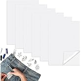 Sticky Water Soluble Embroidery Stabilizer, 8.3"X11.7" Water Soluble Stabilizer for Embroidery Medium Weight Embroidery Stabilizers Printable Paper Stabilizer for Hand & Machine Embroidery - 6PCS