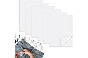 MECEFENO Sticky Water Soluble Embroidery Stabilizer, 8.3"X11.7" Water Soluble Stabilizer for Embroidery Medium Weight Embroidery Stabilizers Printable Paper Stabilizer for Hand & Machine Embroidery - 6PCS