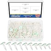 Glarks 125pcs 4.8/7.9/11/14.2/15.8MM Sticky PCB Spacer, White Supporting Height Adhesive Insulated Standoff Locking Snap-in P