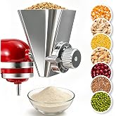 Ezato Grain Mill Attachment for KitchenAid, Flour Mill, Wheat Mill | All Metal Material, Perfect for Low-Moisture/Oil Grains, Wheat, Corn, Oats, Millet, 9 Adjustable Grinding Levels