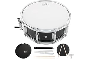 EASTROCK Snare Drum 14X5.5 Inches for Student Beginners with Gig Bag, Drumsticks, Drum Keys, Coated Material Drum Head, Black