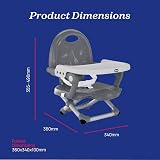 Chicco Pocket Snack Booster Seat for Children 6 Months to 3 Years Dark Grey view 7