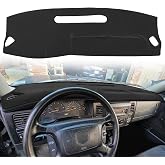Fcovergurus Dash Cover Mat Custom Fit for Dodge Dakota (Black) F297 | Dashboard Cover Pad Carpet Protector
