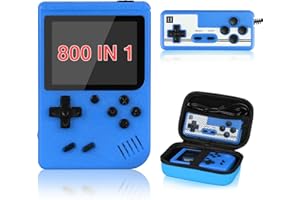 VAOMON Handheld Game Console, Retro Game Console Mini Arcade Machines Built-in 800 Classical FC Games, Support Connecting TV & 2 Players, Ideal Gift for Kids & Lovers(Blue800 Games)