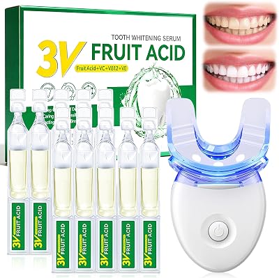 Professionelles Zahnaufhellungsset,10 Whitening-Serum,Zahnbleaching,Effektiv Flecken Entfernen für Weiße Zähne zu Hause,Teeth Aufhellung für ein strahlendes Lächeln,Für Damen und Herren