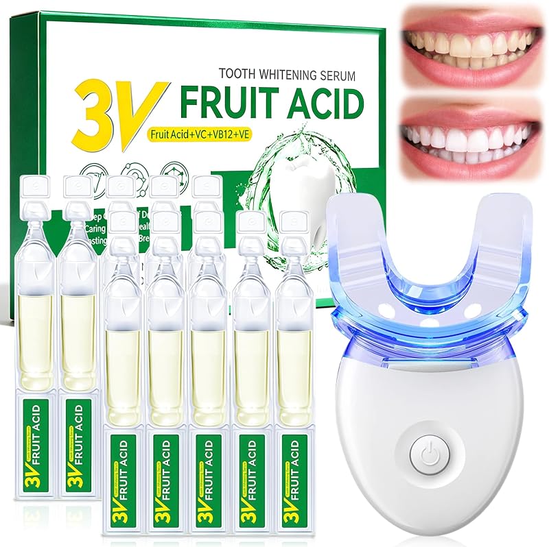 Professionelles Zahnaufhellungsset,10 Whitening-Serum,Zahnbleaching,Effektiv Flecken Entfernen für Weiße Zähne zu Hause,Teeth Aufhellung für ein strahlendes Lächeln,Für Damen und Herren