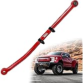 Front Forged Adjustable Track Bar for 0&ndash;8" Lift &mdash; Compatible with 2005&ndash;2016 Ford F-250/F-350 4WD &mdash; Heavy-Duty Front Axle Centering Bar Replacement (Red)