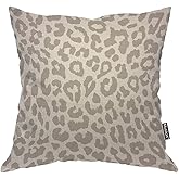 Moslion Leopard Print Throw Pillow Cover Safari Wildlife Animal Theme Pattern Cheetah Tiger Square Pillow Case Cushion Cover for Home Car Decorative Cotton Linen 20x20 Inch