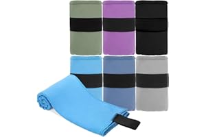 Yaozoon 6 Pack Workout Towels Microfiber Quick Dry Lightweight Gym Towel Men Women Fitness Yoga Running Riding Hiking Tennis Fising Sports Body Sweat Towel(6 Pack(Dark))