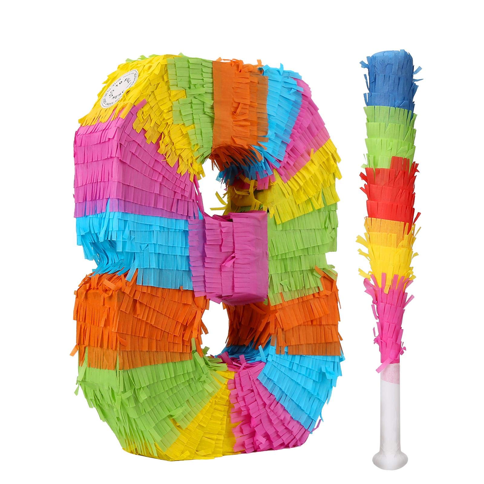 32ndShop 32nd Piñata Birthday Party Game with Stick - Number 8