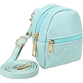 PATIKIL Mini Backpack Cute Cosmetic Bag for Women, PU Leather Creative Crossbody Bag with Lanyard