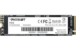 Patriot P310 240GB Internal SSD - NVMe PCIe M.2 Gen3 x 4 - Low-Power Consumption Solid State Drive - P310P240GM28