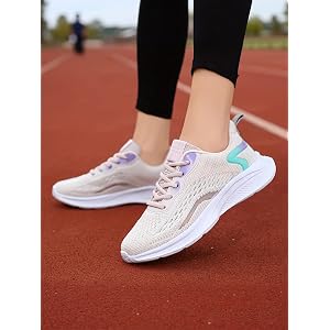Women's Breathable Mesh Running Shoes Lightweight Athletic Casual Sport Shoes