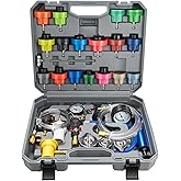 VTG VOGTEN 30PCS Coolant Pressure Tester & Vacuum Refill Kit,Radiator Pump Pressure Tester Kit for Automotive Cooling System 