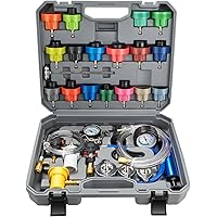 VTG VOGTEN 30PCS Coolant Pressure Tester & Vacuum Refill Kit,Radiator Pump Pressure Tester Kit for Automotive Cooling System 