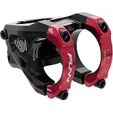 Funn Equalizer Stem, 10mm Drop or Rise, 35mm Clamp, 35mm Length (Red) | 6061 alloy, reversible flip-flop orientation, broad bar contact face, enduro, trail, cross-country, downhill and BMX use