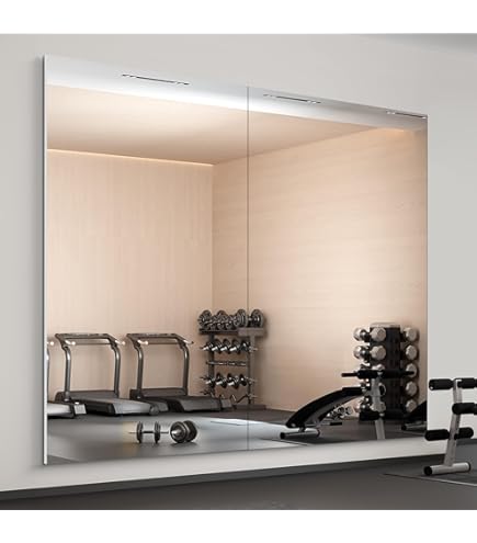 Mirror Design Gym Home Gym Mirror, 48X24 Inch(2Pack) Wall Mounted