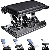 Scalebeard Foot Rest for Under Desk at Work,Height Adjustable Infinite Angle Ergonomic Foldable Footrest for Office, Gaming,C