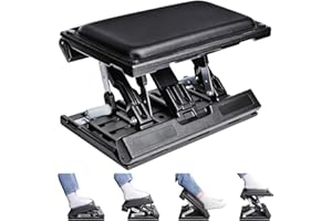 Scalebeard Foot Rest for Under Desk at Work,Height Adjustable Infinite Angle Ergonomic Foldable Footrest for Office, Gaming,Computer, Removable Pad Desk Foot Stool with Massage Beads,for All Seasons