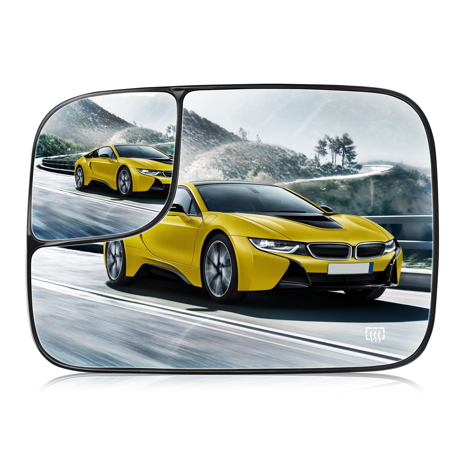 Photo 1 of Left Driver Side Mirror Glass Replacement Compatible with 2005 2006 2007 2008 Dodge Ram 1500 2500 3500 Rearview Heated Mirror Replace 5161011AA 5191035AA (CH1324121)