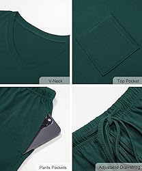 RUBZOOF Women's Short Sleeve Pajama Sets with