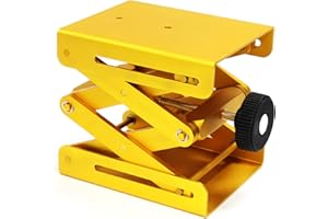 Maccx Lab Support Jack, Gold Color, Aluminum Table, Dim of Platform 5.9"x4.76" Max. Height up to 10.63", LSJ150-001