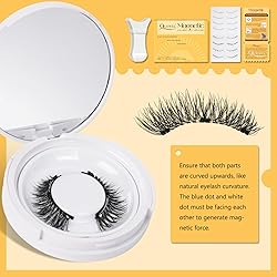 QUEWEL No Glue Needed Eyelashes Magnetic, Magnetic