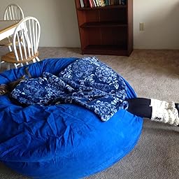 Amazon Com Chill Sack Bean Bag Chair Giant 5 Memory Foam Furniture Bean Bag Big Sofa With Soft Micro Fiber Cover Charcoal Furniture Decor