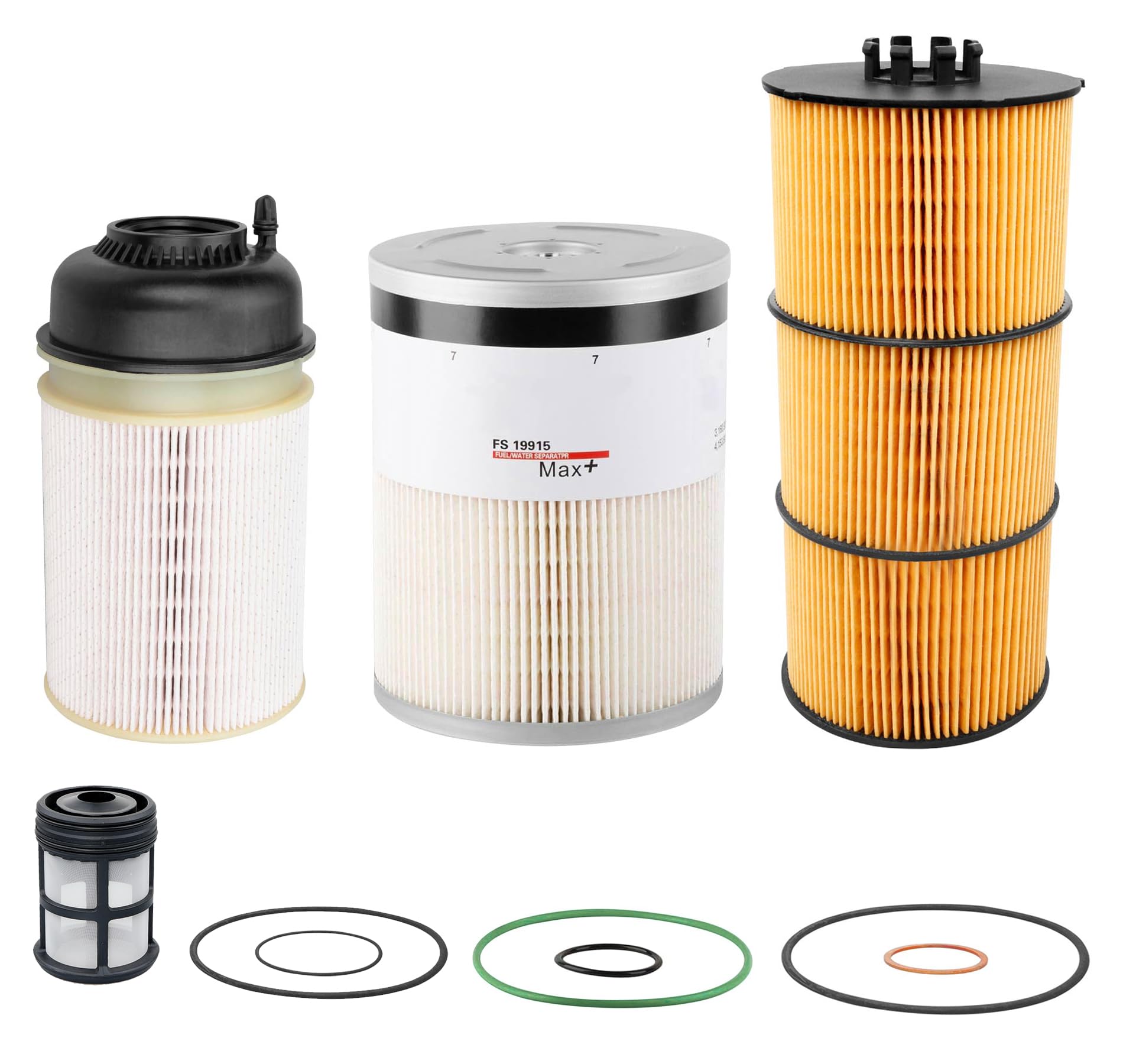 Photo 1 of DD15 Fuel Filter Water Separator and Oil Filter kit Compatible With 2013-2019 Freightliner Cascadia/Western Star Detroit DD13 DD16 Engines Replaces# FS19915 PF9908 P551005