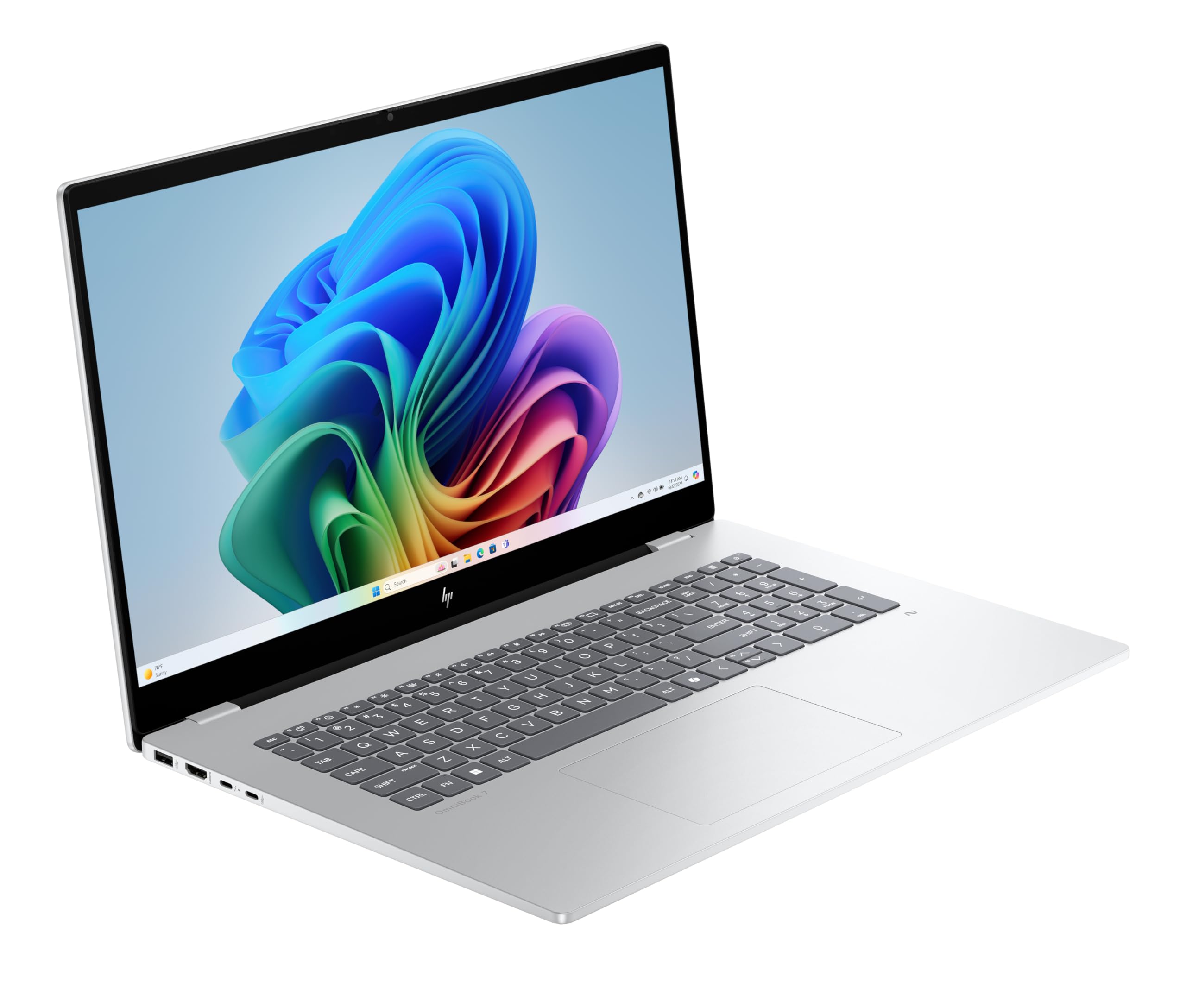 HP OmniBook X Flip 2-in-1 Laptop (16" 2K Touchscreen, Intel Core Ultra 5, Copilot+, 16GB RAM, 512 GB SSD, Win11, QWERTZ) - Silber 2